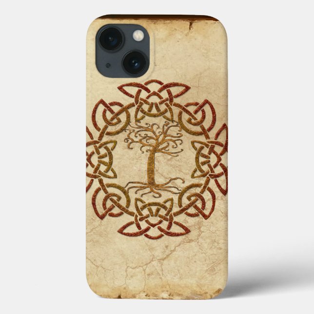 Celtic Circle Nordic Tree of Life iPad Case (Back)