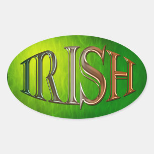 CELTIC CLASSICS Irish Flag Collection Oval Sticker