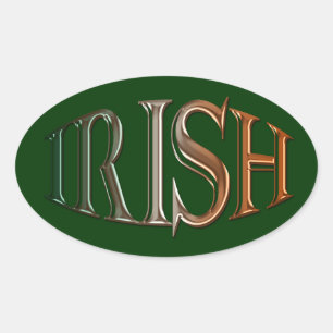 CELTIC CLASSICS Irish Flag Collection Oval Sticker