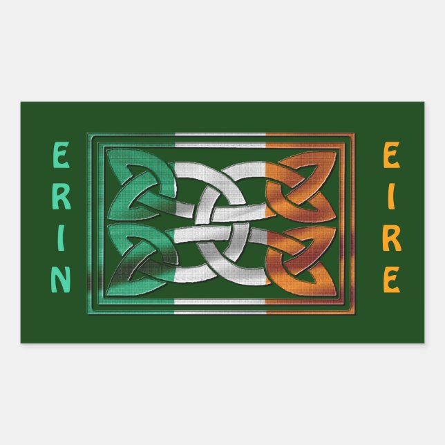 CELTIC CLASSICS Irish Flag Collection Rectangular Sticker (Front)