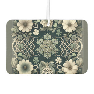 Celtic Clover Floral Charm Car Air Freshener