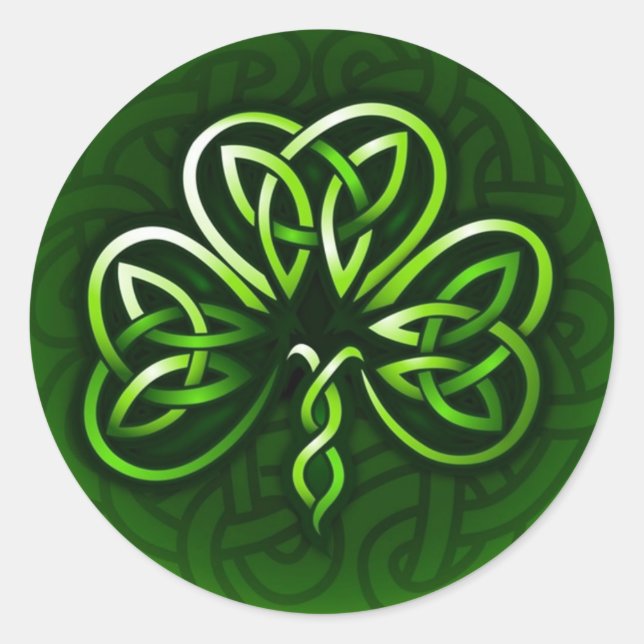 Celtic Clover Knot Design Stickers (Front)