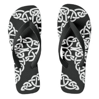 celtic cross 2 adult flip flops