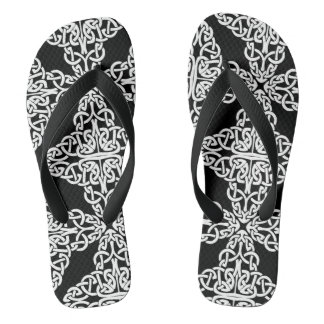 celtic cross adult flip flops