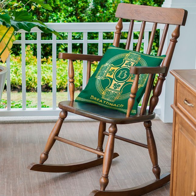 Celtic Cross and Knot Letter B Monogram and Name Cushion (Creator Uploaded)