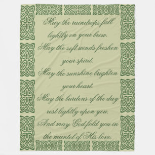 Celtic Cross Blessing Fleece Blanket
