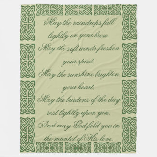 Celtic Cross Blessing Fleece Blanket