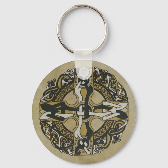 Celtic Cross Bodhran keychain (Front)