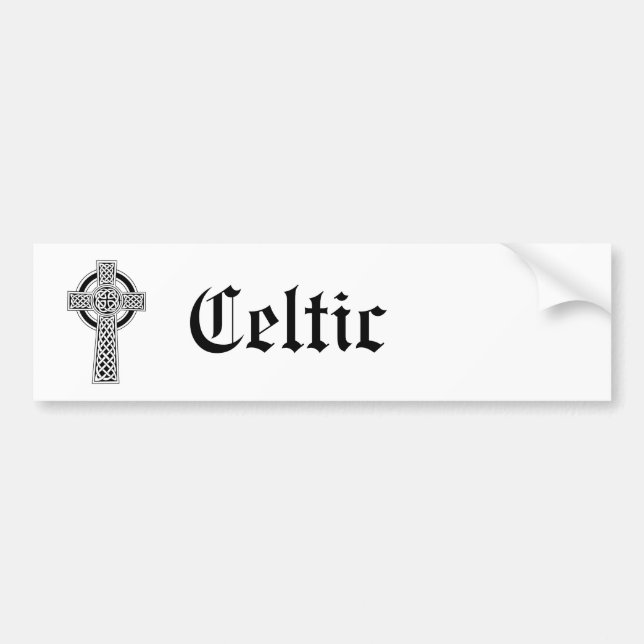 Celtic Cross Bumper Sticker (Front)