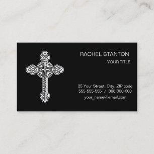 Celtic cross business card