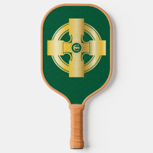 Celtic Cross Celtic Knot Letter E Monogram Pickleball Paddle