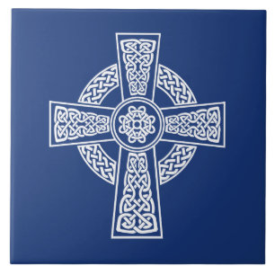 Celtic cross ceramic tile
