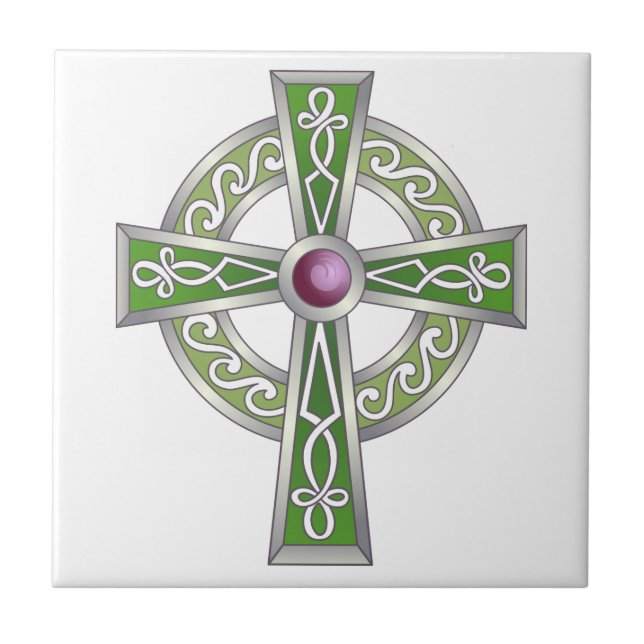 Celtic Cross Ceramic Tile (Front)