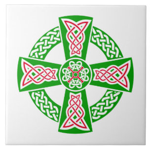 Celtic cross ceramic tile