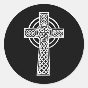 Celtic Cross Classic Round Sticker