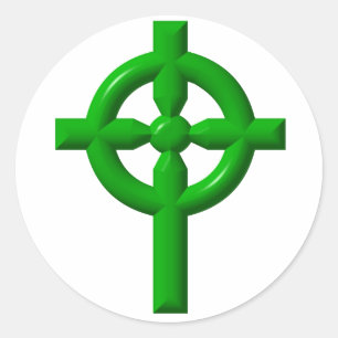 Celtic Cross Classic Round Sticker