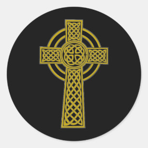 Celtic Cross Classic Round Sticker