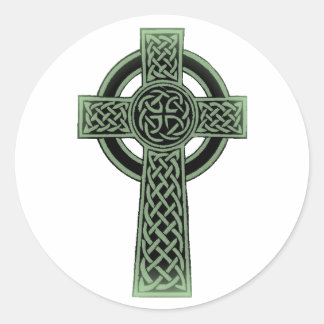 Celtic Cross Classic Round Sticker