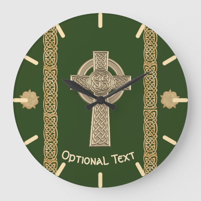 Celtic Cross Custom Large Clock (Front)
