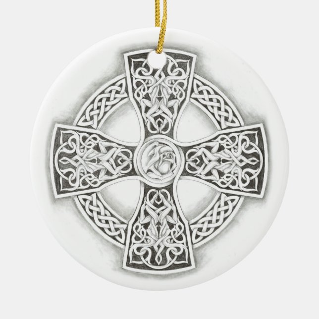 Celtic Cross Fantasy  Irish Ornament (Front)