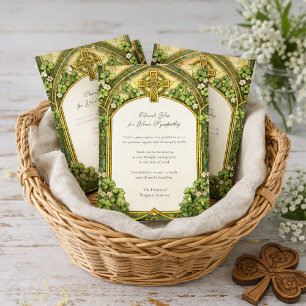 Celtic Cross Funeral Sympathy Thank You Card