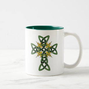 Celtic Cross Gift Two-Tone Coffee Mug