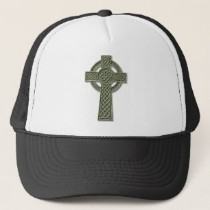 Celtic Cross - Green Stone Trucker Hat