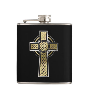 Celtic cross hip flask