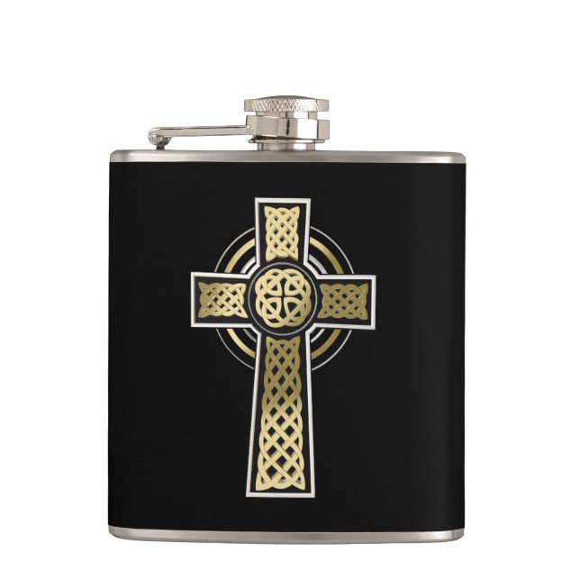 Celtic cross hip flask (Front)