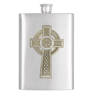 Celtic cross hip flask