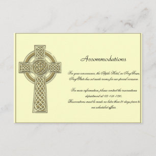 Celtic Cross in Gold Mythic Ivory Wedding Insert
