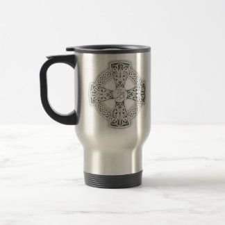 Celtic Cross Irish Steel Travel Coffee Mug