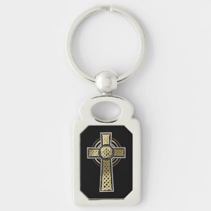 Celtic cross key ring