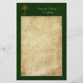 Celtic Cross & Parchment Stationery