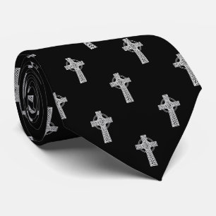 Celtic Cross Pattern Tie