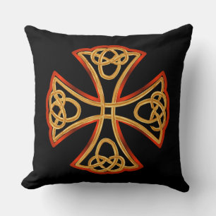 Celtic cross pillow