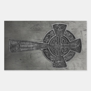 Celtic Cross Rectangular Sticker