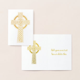 Celtic Cross   Religious Foil Card