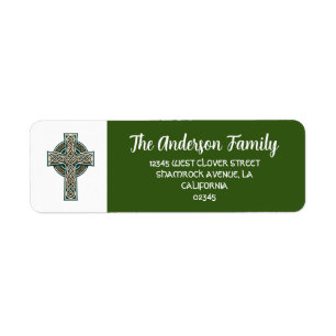 Celtic Cross Return Address Label