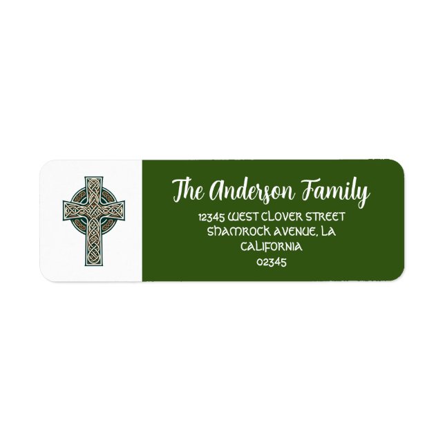 Celtic Cross Return Address Label (Front)