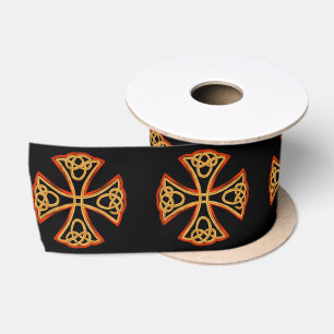Celtic cross ribbon satin ribbon