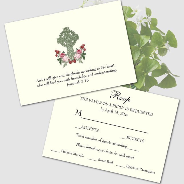 Celtic Cross Roses Response Card (Creator Uploaded)