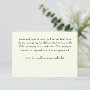 Celtic Cross Roses Thank You RSVP Card