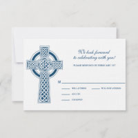 Celtic Cross RVSP Card