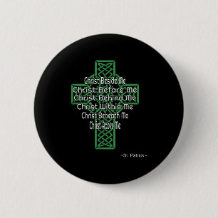 Celtic Cross Shirt St Patrick's Prayer Christian 6 Cm Round Badge