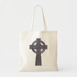 Celtic Cross - Silver Tote Bag