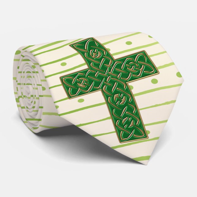 Celtic Cross Spring (Personalised) Tie (Rolled)