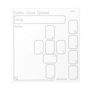 Celtic Cross Tarot Spread (medium, simple) Notepad