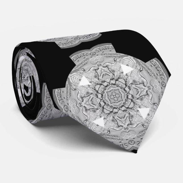 Celtic Cross USA Eagle Design Tie (Rolled)