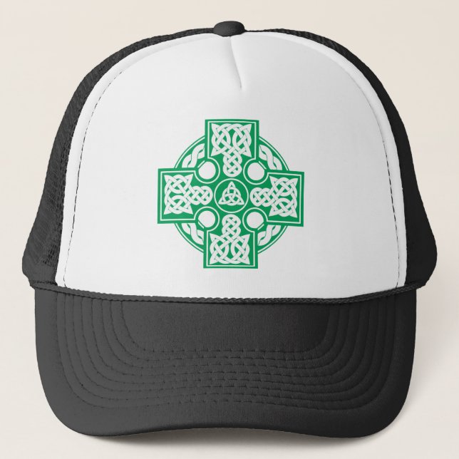 Celtic cross v2 trucker hat (Front)